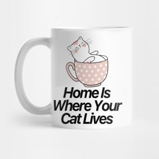 Home Is Where Your Cat Lives Mug